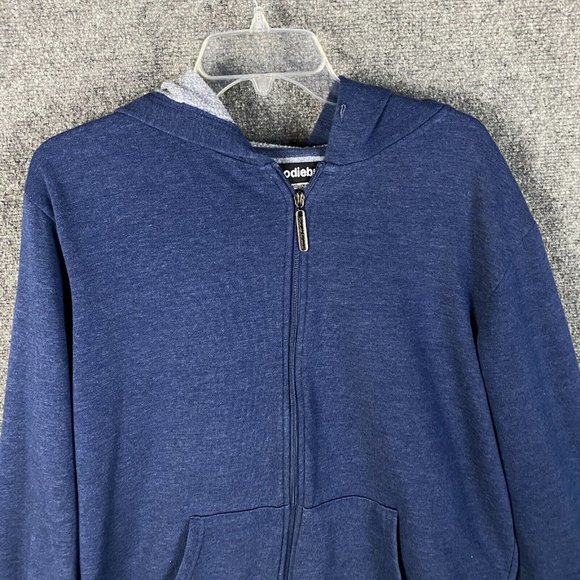 Hoodiebuddie Hoodie Men's XL Full Zip Navy Blue Cotton Blend Adults - Picture 2 of 8